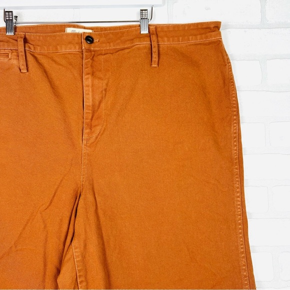 Madewell Emmett Wide-Leg Crop Pants Burnt Sienna, Size 37 Style J8985 - Picture 4 of 16